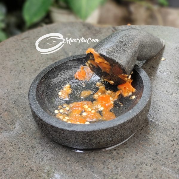 Cobek Batu Alam Mini 10cm – Praktis untuk Traveling & Masak Sendiri - Image 5