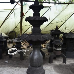 Air Mancur Hias Batu Lava Bentuk Bunga Teratai Bertingkat - Lava Stone Lotus Flower Fountain