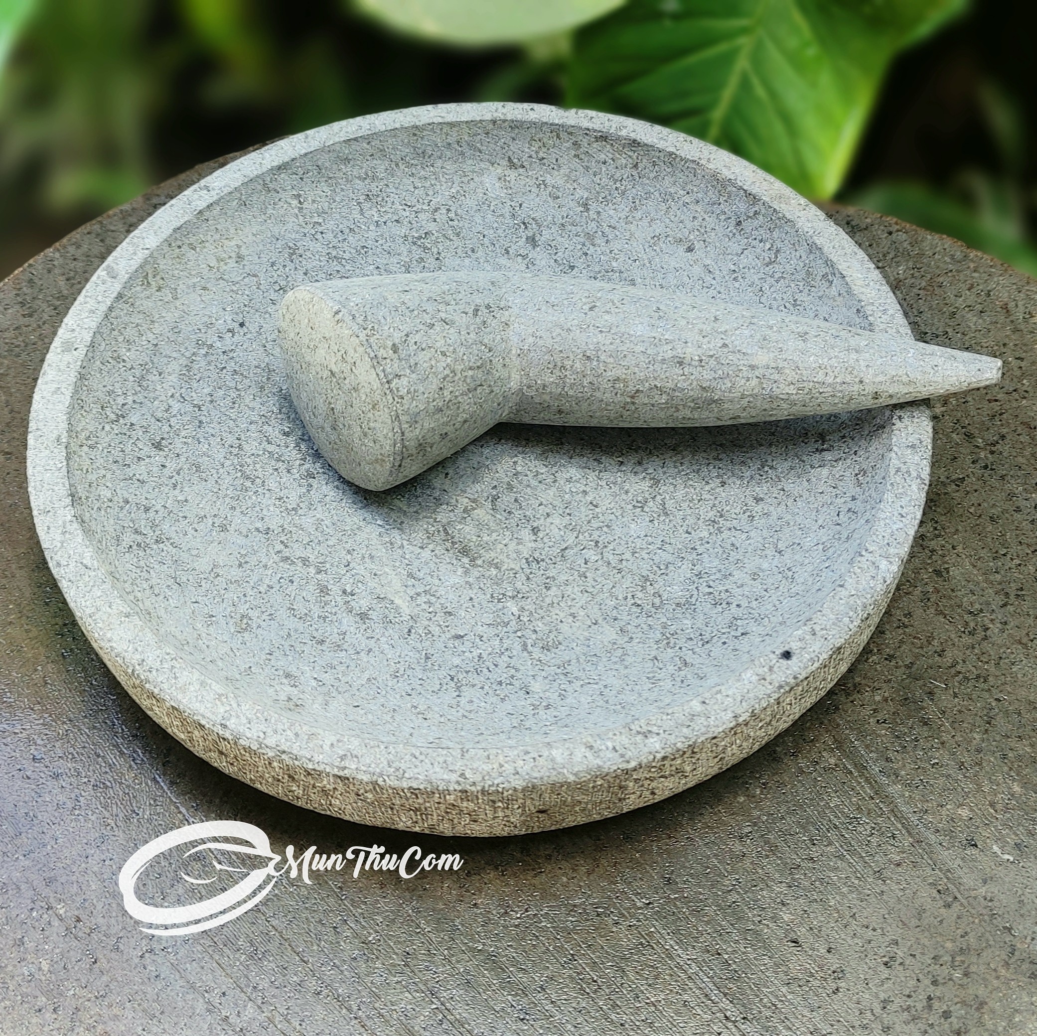 Cobek Batu Kali Super Halus 20cm, Anti dan Tahan Jamur, Rapat dan Licin - Image 5