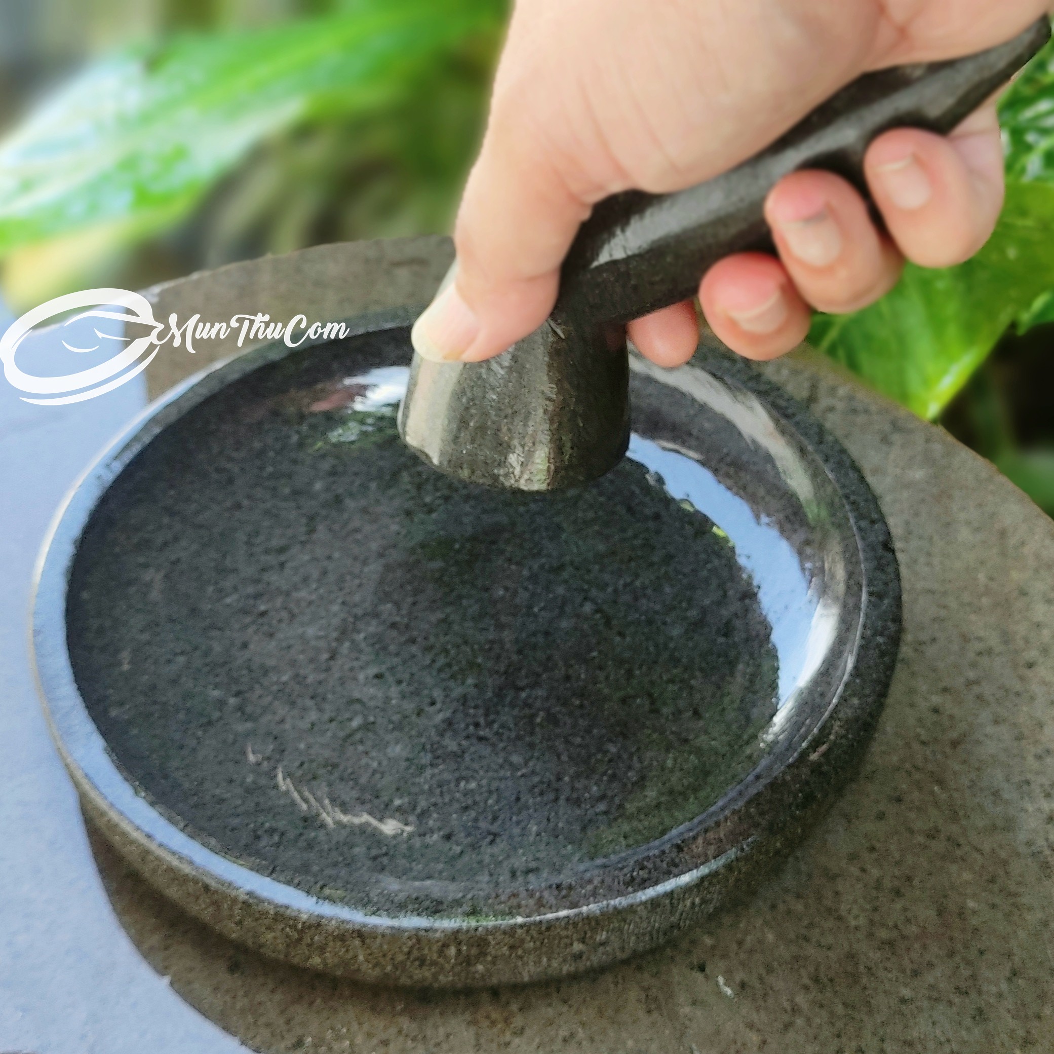 Cobek Batu Kali Super Halus 20cm, Anti dan Tahan Jamur, Rapat dan Licin - Image 2