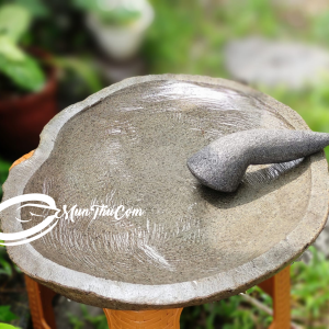 Cobek Jumbo Batu Kali Natural – Pilihan Andal untuk Rujak & Lothek