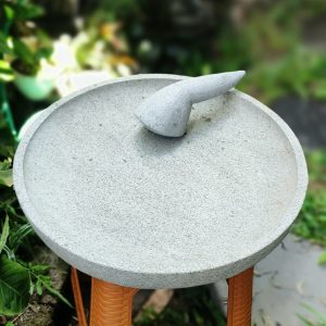 Cobek Batu Kali Pori Bulat Jumbo Diameter 50cm: Ukuran Mudah Menghaluskan Bumbu Jumlah Banyak / Untuk Jualan