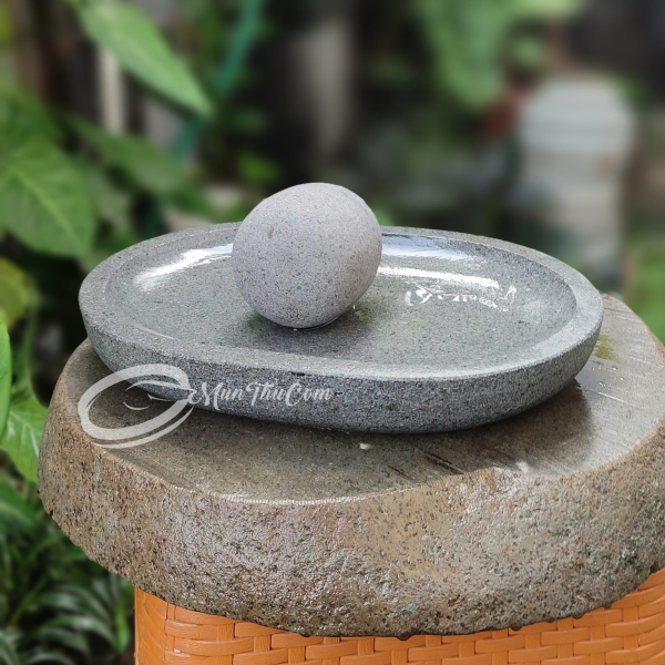 Cobek Batu Kali Pori Khas Padang – Cobek Lado Tradisional 30cm - Image 2