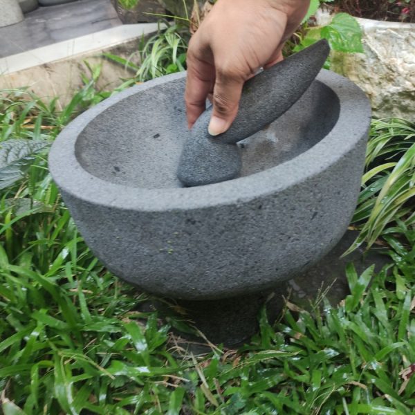 Cobek Batu Cekung Jumbo Khusus Jualan Tahu Tek Tek