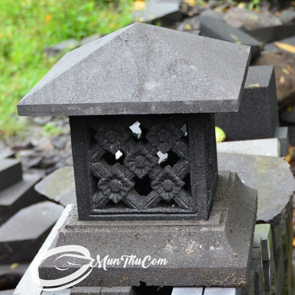 (LAM020) Lampion Batu Lava Minimalis Ornamen Lotus Teratai Klasik - Image 8