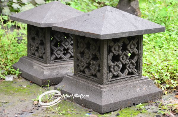 (LAM020) Lampion Batu Lava Minimalis Ornamen Lotus Teratai Klasik - Image 11