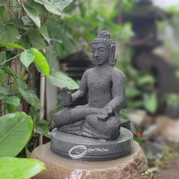 Patung Spiritualitas Buddha Abhaya Mudra Borobudur Style - Versi Mini 30cm - Image 4
