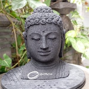 Patung Kepala Buddha Borobudur Batu Lava Merapi