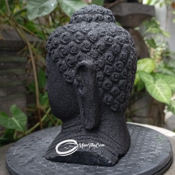 Patung Kepala Buddha Borobudur Batu Lava Merapi - Image 2