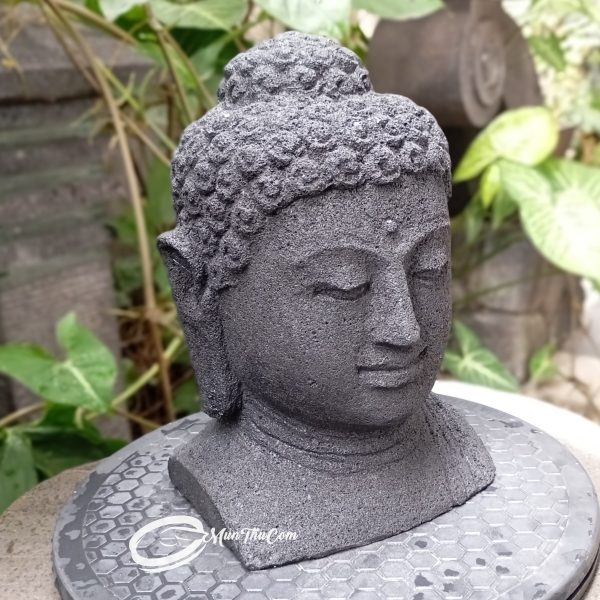 Patung Kepala Buddha Borobudur Batu Lava Merapi - Image 7